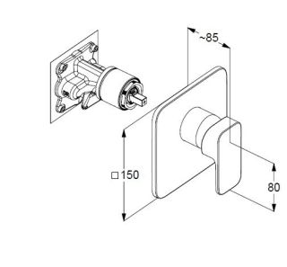 Смеситель для душа Kludi Renon 427550575 хром