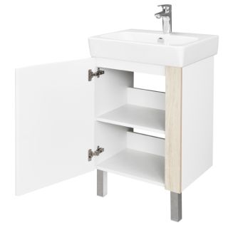 Тумба под раковину Акватон Кантри 55см белый/дуб Верона 1A257601AHB20