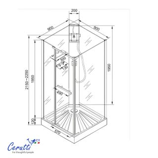 Душевой уголок Cerutti SPA MIMI90BF черный