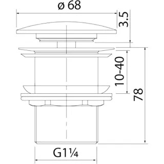 Донный клапан Milleau PD1MPK/OO матовый розовый без перелива