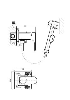 Гигиенический душ со смесителем Rav Slezak Yukon YU147/1CB хром