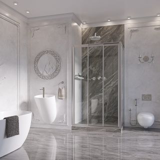 Душевой уголок Ambassador Forsa 17021104NX-80NX 130x80см хром/прозрачное