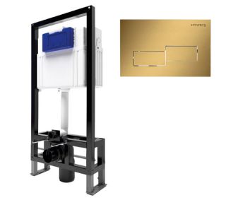 SET Инсталляция Sava Free Standing + клавиша смыва BETTOSERB SFS40006483 золото матовое BRICKS