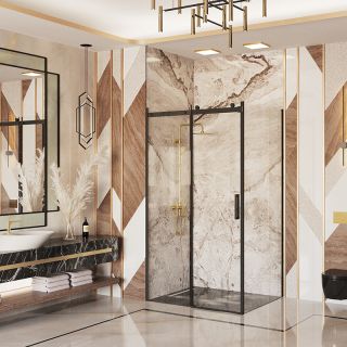 Душевой уголок Ambassador Benefit 19021202HB-110HB 130x110см чёрный/прозрачное