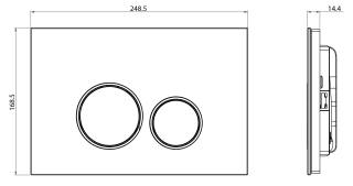 Клавиша смыва Charus Bagliore FP.330.YELLOW.10 жёлтое стекло