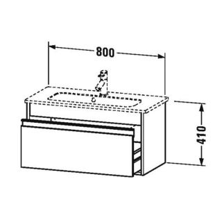 Тумба под раковину Duravit Ketho 80 KT642301818 подвесная белая