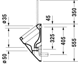 Сиденье с крышкой для писсуара Duravit 0061510000 белое