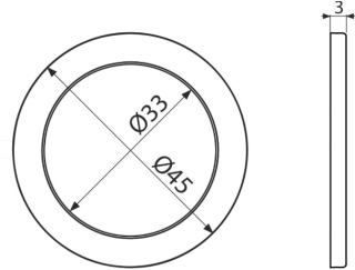 Прокладка состоящая из двух частей AlcaPlast 6/4" A7991
