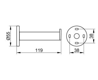 Держатель для запасного рулона туалетной бумаги Keuco Plan 14963010000 хром