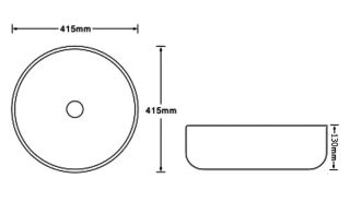 Раковина накладная SantiLine SL-7026 41см коричневый мрамор