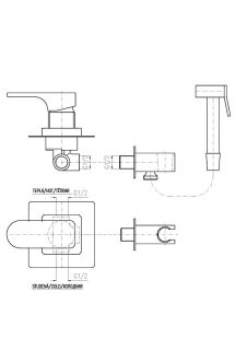 Гигиенический душ со смесителем Rav Slezak Yukon YU142/1 хром