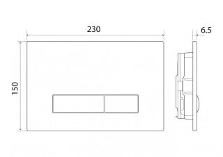 Кнопка смыва BelBagno GENOVA BB021-GV-NERO.M черный матовый Tocco Morbido