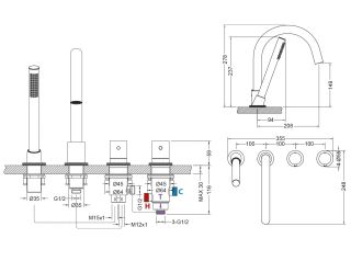 Смеситель на борт ванны Timo Saona 2330/00Y с термостатом хром