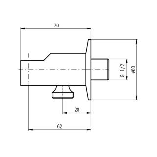 Шланговое подсоединение Rav Slezak MD0614R с держателем душа Хром