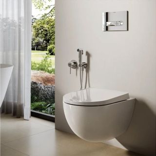 Подвесной унитаз Kludi Resa D 24WCW0243 безободковый белый