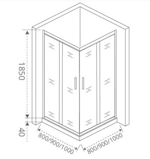 Душевой уголок Good Door Latte CR-80-C-WE стекло прозрачное