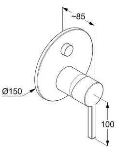Смеситель для ванны и душа Kludi Nova Fonte Puristic 20759N115 брашированная бронза
