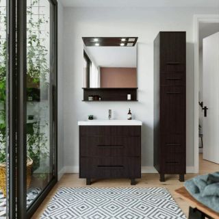 Тумба под раковину Бриклаер Чили 4627125415111 80 см венге