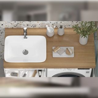 Столешница Velvex Unit 100, белый мрамор