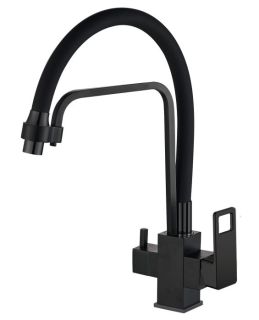 Смеситель для кухни Haiba HB76615-7 чёрный матовый