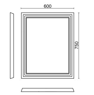 Kerama Marazzi Зеркало POMPEI 60 см, белое