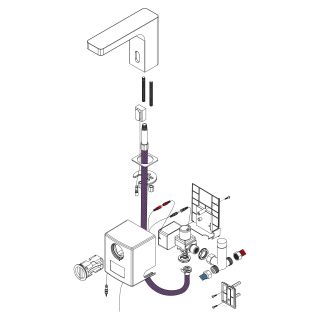 Смеситель для раковины Timo Torne 4313/03F сенсорный чёрный