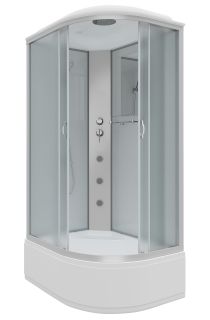 Душевая кабина Niagara NG-2310-14LG с гидромассажем 120x80см серебро/матовое