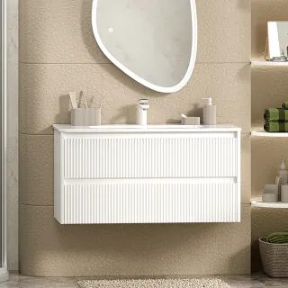 Подвесная тумба под раковину Brevita Riva 100 УТ000026199 белый