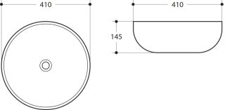 Раковина Art&Max 41см чёрный матовый AM-109-MB