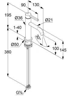 Смеситель для раковины Kludi Nova Fonte Pura 20026N515 брашированный никель