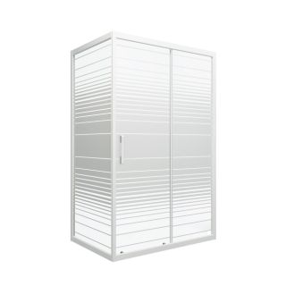 Душевой уголок Triton Фьюжн Щ0000038524 120x80 см профиль белый стекло с узором