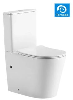 Унитаз напольный SantiLine SL-5026 безободковый белый