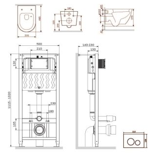 Унитаз с инсталляцией AM.PM Like IS49001.801900 белый