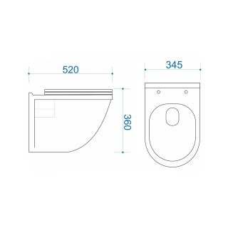 Унитаз подвесной Maretti Vittorio безободковый с микролифтом, VI10PBM82-844, белый