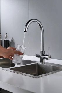 Смеситель для кухни Shevanik S128 с подключением фильтра хром