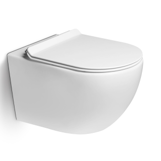 Подвесной унитаз Ceramalux 2196-2 безободковый белый