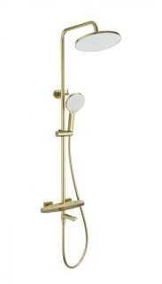 Душевая стойка Wonzon & Woghand Neo WW-B3046-A1-BG с термостатом брашированное золото