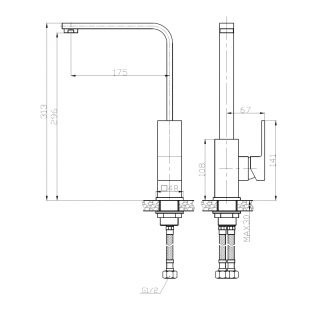 WeltWasser СЕРИЯ WW MX Арт. KASSEL 706  Смеситель для кухни