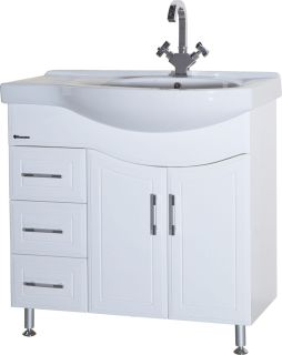 Тумба под раковину Bellezza Коралл 85см левая белый 00000001365