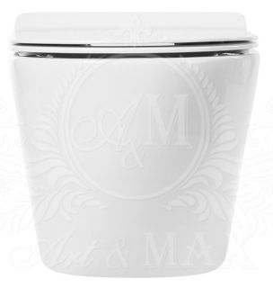 Подвесной унитаз Art&Max Ovale безободковый белый AM011CHR