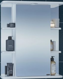 Зеркальный шкаф с подсветкой СанТа Герда 101042 60см фацет белый