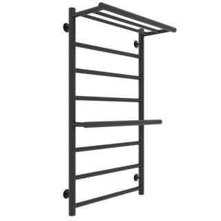 Полотенцесушитель водяной Laris Лавина 73208027ЧМ с полками П9 50x80см чёрный матовый