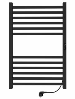 Полотенцесушитель электрический Indigo Attic LСLATCE80-50BRRt с таймером 80x50 см чёрный муар