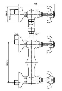 Смеситель для душа Paini Ornellaia 87CR511 хром