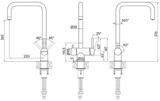 Смеситель для кухни Paulmark Wetter We213030-431 белый матовый