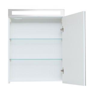 Зеркальный шкаф Dreja.Rus MAX 60с LED-освещением, белый глянец