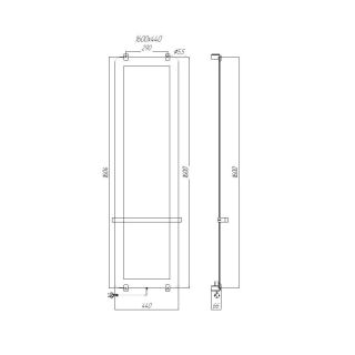 Электрический полотенцесушитель Allen Brau Infinity 00288922 44х160 см