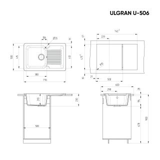 Кухонная мойка Ulgran Classic U-506-331 белый