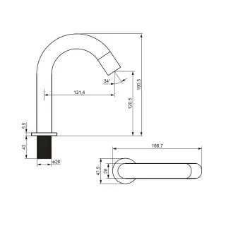 Смеситель для раковины Damixa Scandinavian Pure 360290000 хром