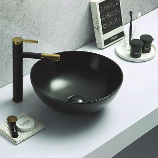 Раковина Art&Max 41см чёрный матовый AM-104-MB